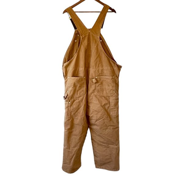 Carhartt Men's Bib Overalls R03 BRN are NEW WITHOUT TAGS Brown Heavy Weight  42 - Picture 13 of 16